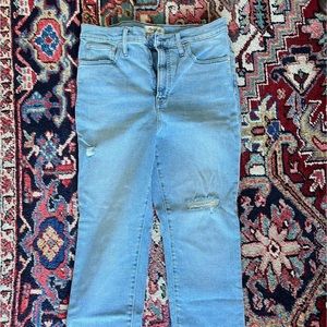 Madewell perfect vintage light distressed wash